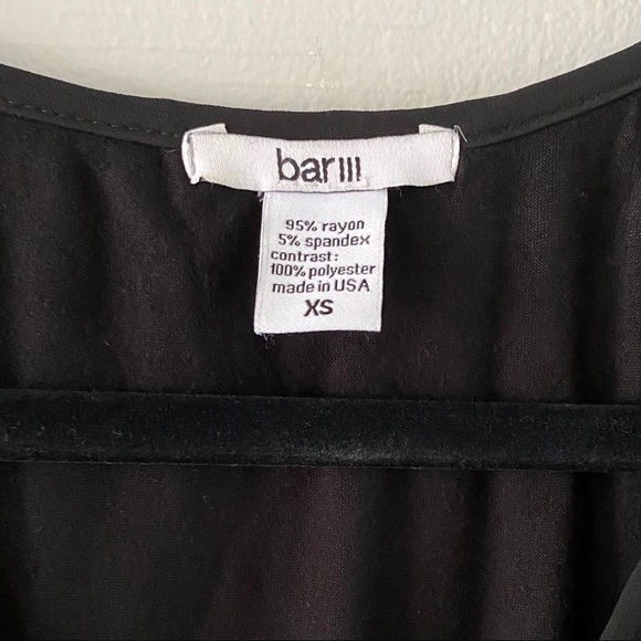 Bar III Black Asymmetrical Sleeveless Blouse​​​​​​​​​​​​​​​​​​​​​​​​​ - Picture 3 of 3